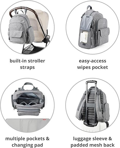 Skip Hop Unisex Luna Diaper Bag Backpack