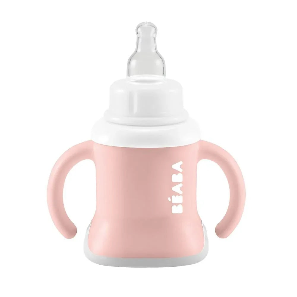 BÉABA: 3-in-1 Evoluclip Training Cup – Pink