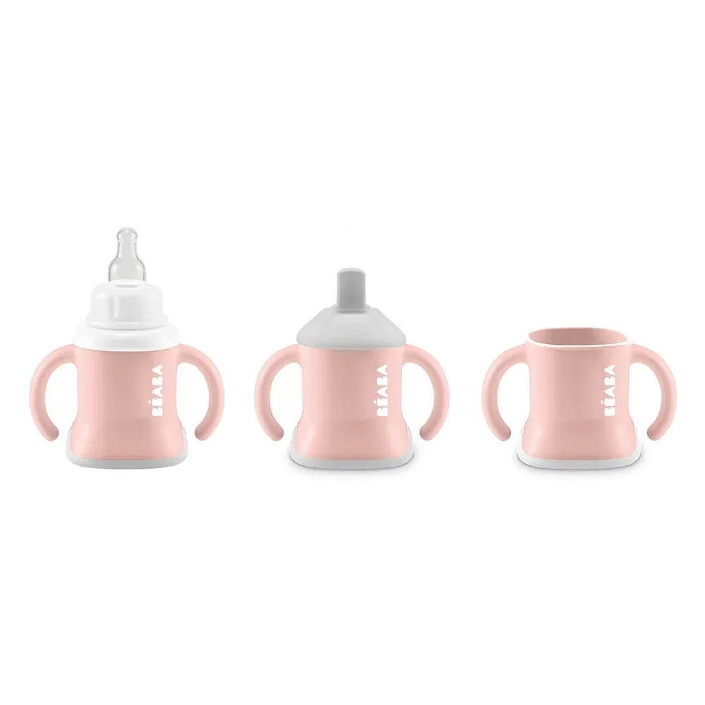BÉABA: 3-in-1 Evoluclip Training Cup – Pink