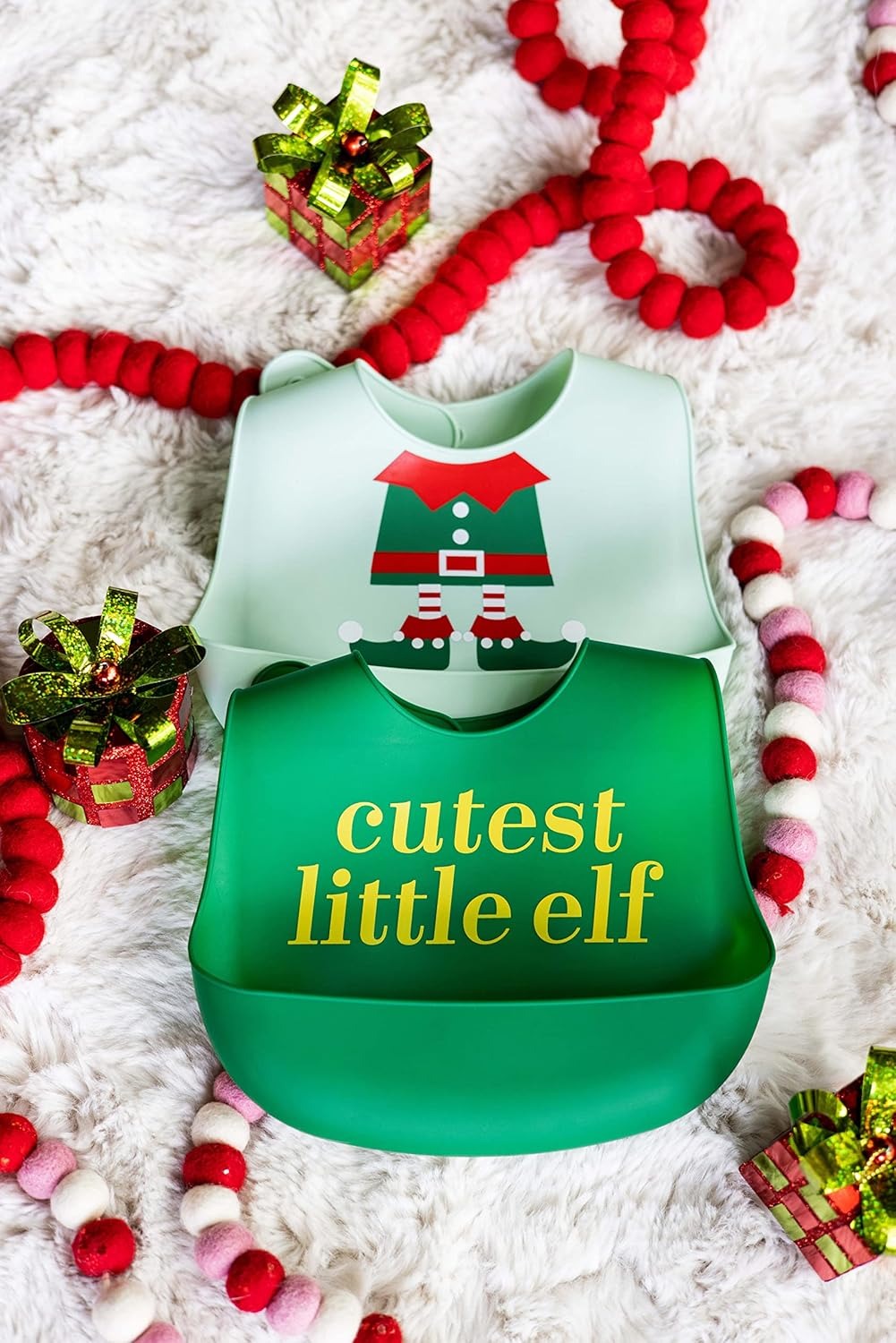 Holiday Silicone Bib set