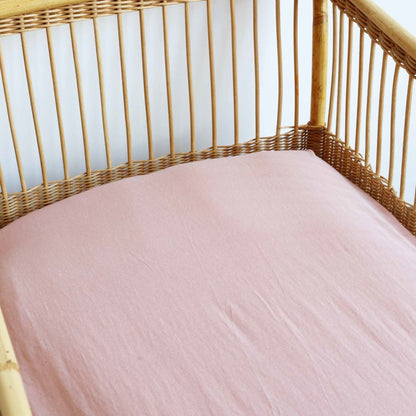 Pink Fitted Crib Sheet (60x120 cm)