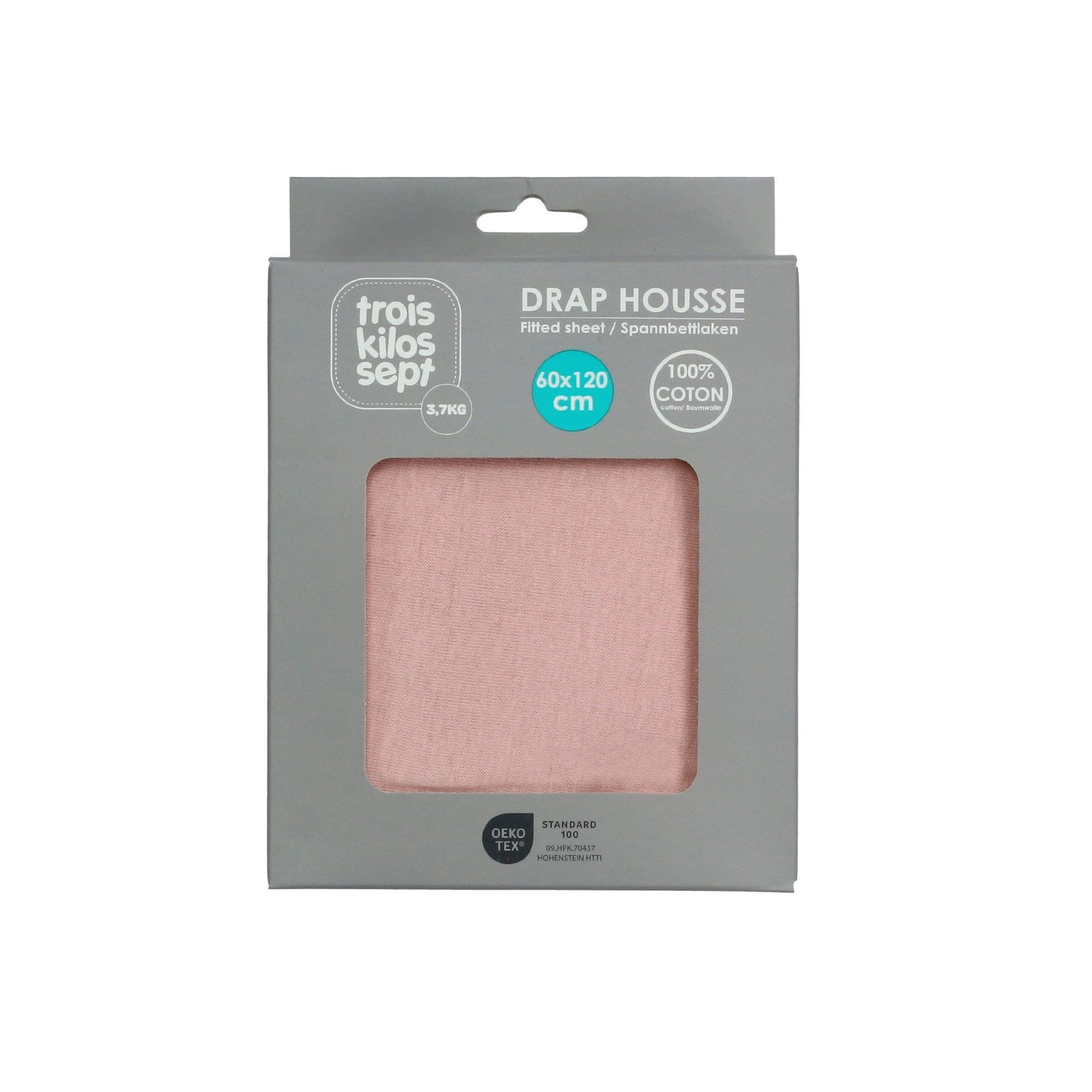 Pink Fitted Crib Sheet (60x120 cm)