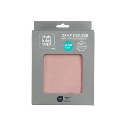 Pink Fitted Crib Sheet (60x120 cm)