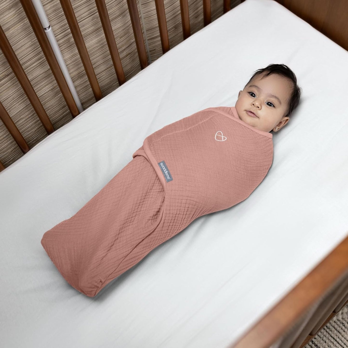 SwaddleMe by Ingenuity Original Muslin Swaddle - Blush (0-3M)