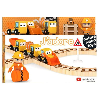 J'adore Construction Railway Wooden Circuit