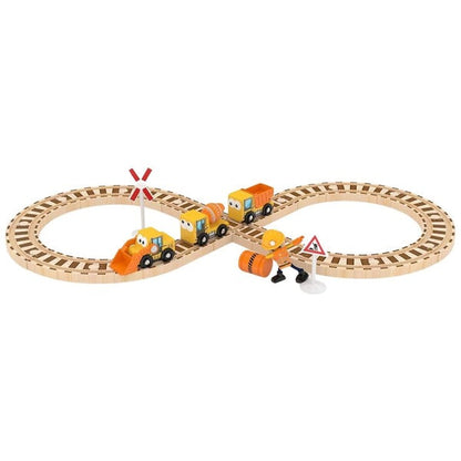 J'adore Construction Railway Wooden Circuit