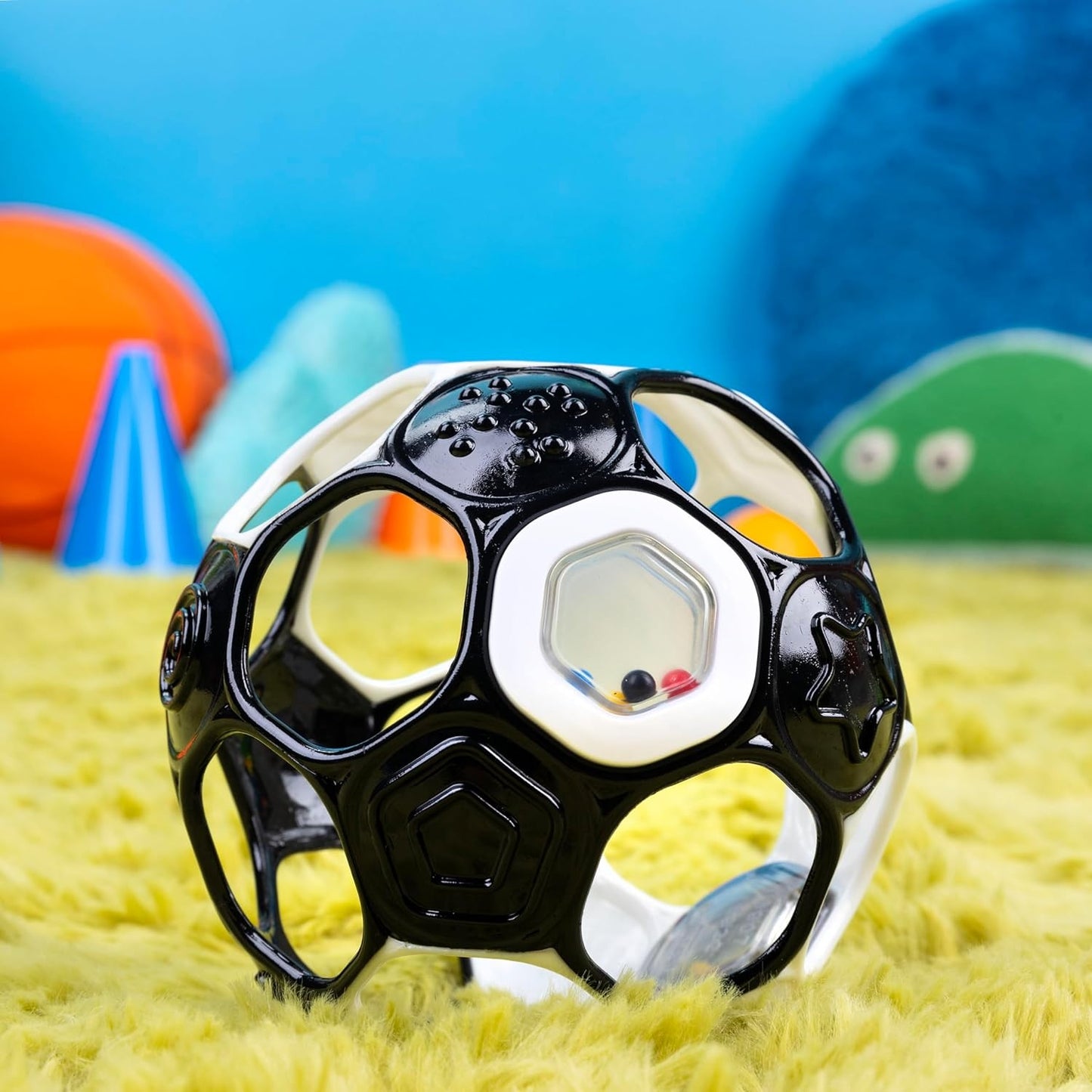 Bright Starts Oball Grippin' Goals Rattle Soccer Ball