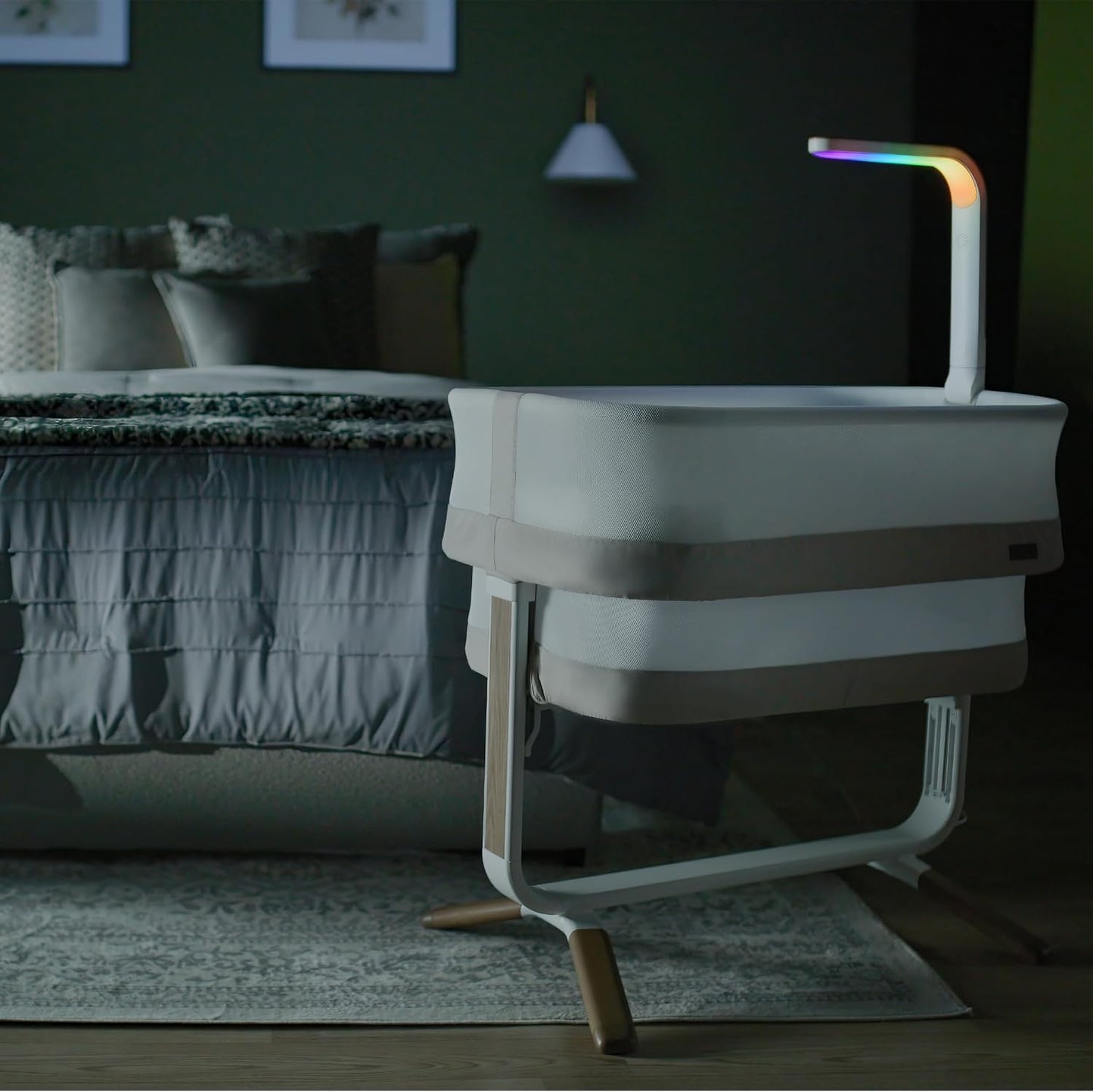 Evenflo: Cora 3 Level Adjustable Bassinet – Coastal Coffee