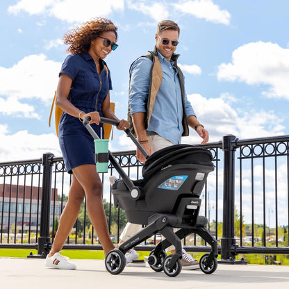 Evenflo Shyft DualRide Infant Car Seat - Stroller Combo with Carryall Storage Beaufort Black