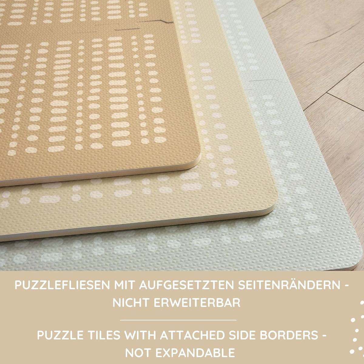 Stylish XL Foam Baby Play Mat – Beige Hygge Design