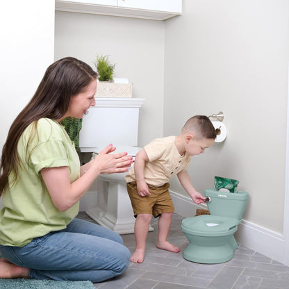 Potty Training Toilet with Realistic Flushing Sound- Green