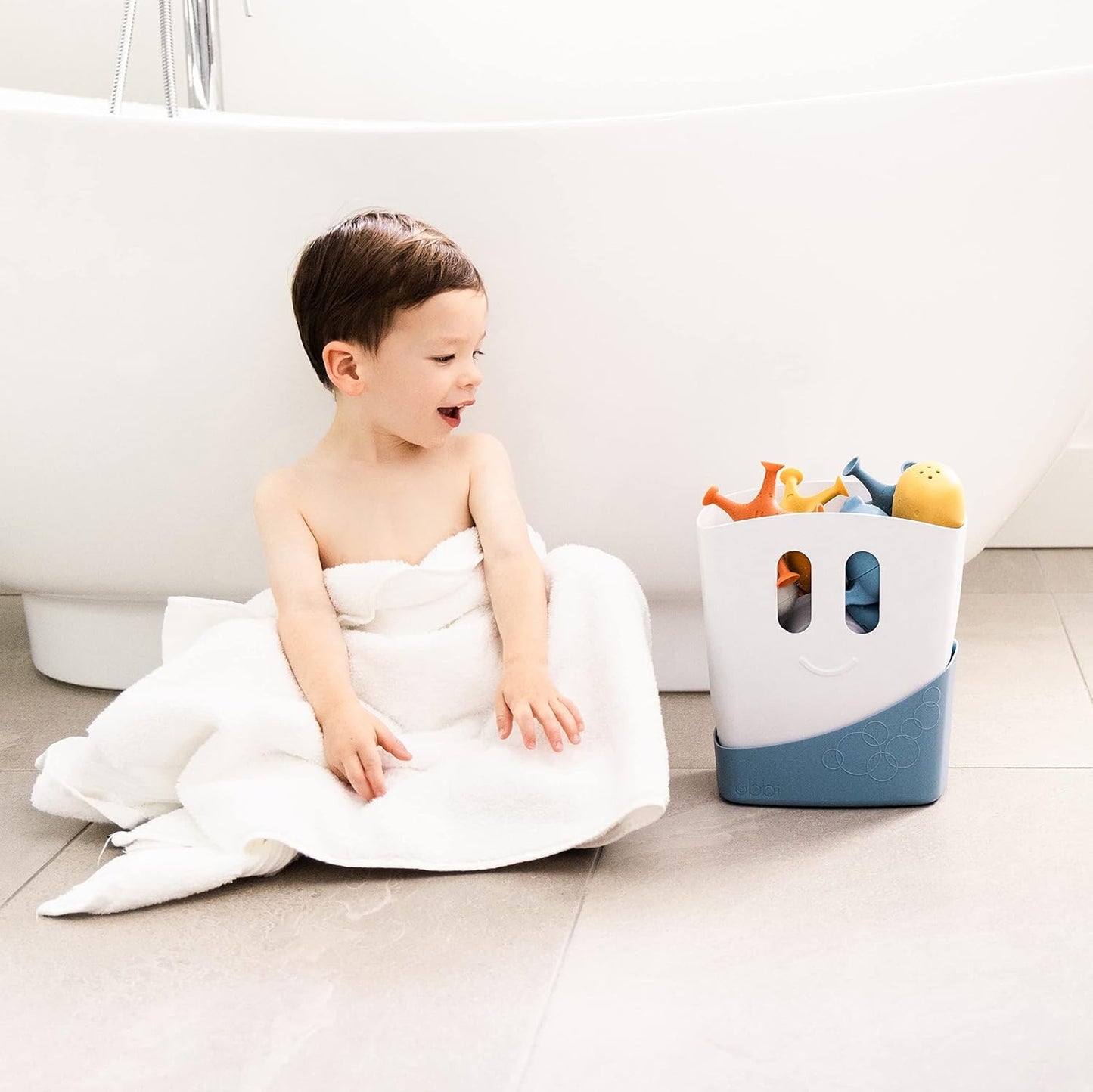 Ubbi Bath Time Essential Gift Set - Muted Blue