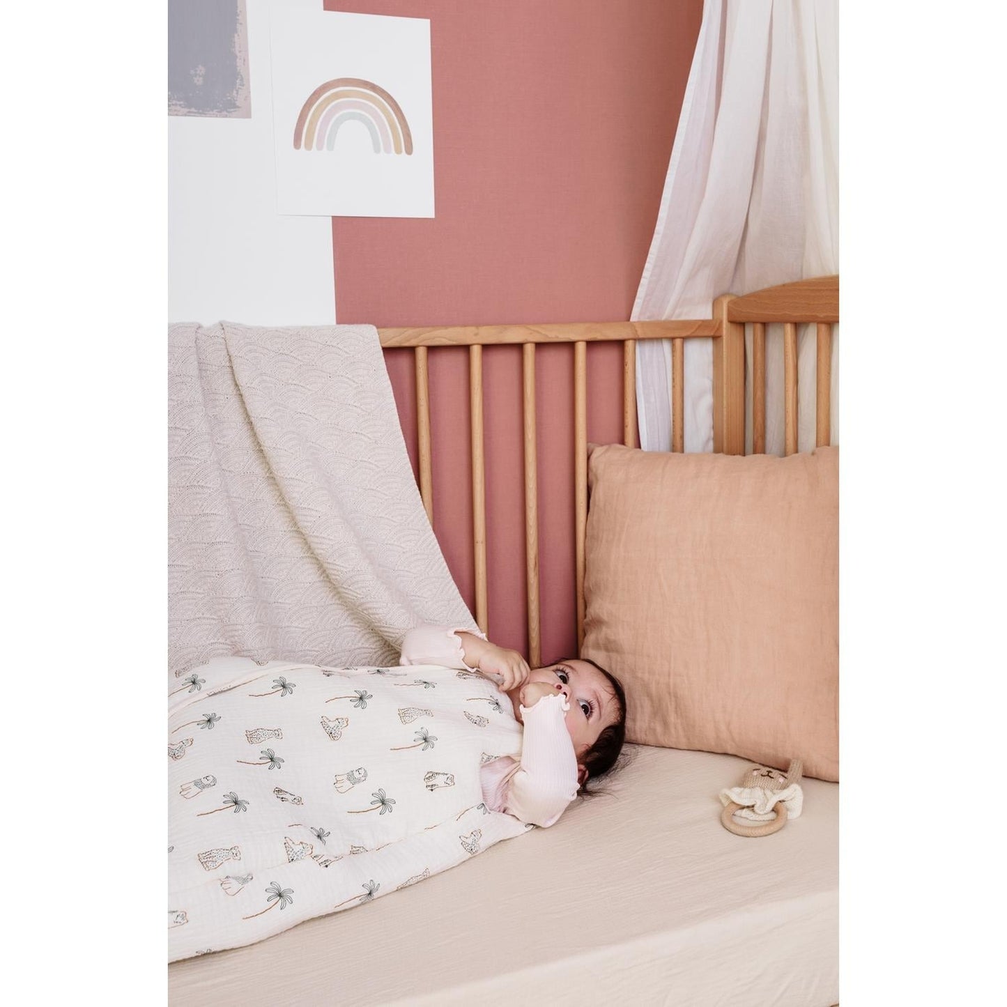 Candide Douillette Newborn: Print Swaddle – Tiger (3-9 Months)