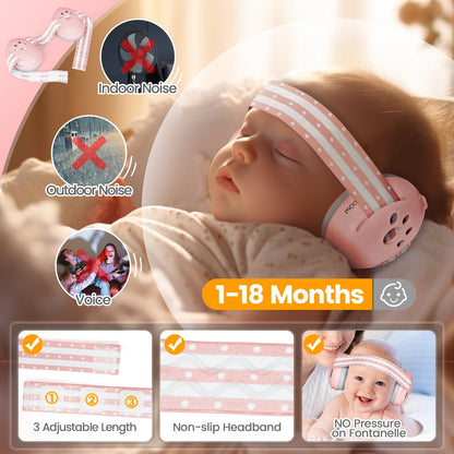 Baby 2-in-1 Noise Protection Headphones: Sweet Pink Edition