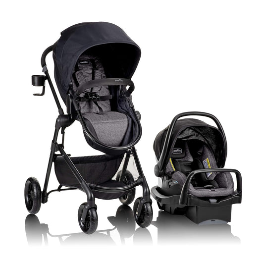 Evenflo Pivot Modular Travel System with LiteMax Infant Car Seat Casual Gray
