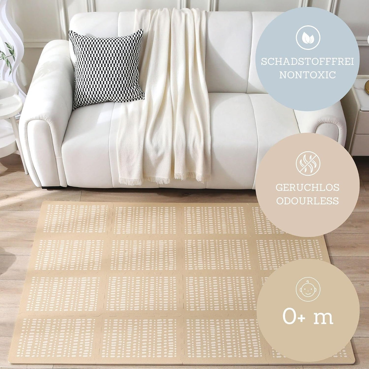 Hakuna Matte Stylish XL Puzzle Mat – Hygge Sand (1.7m x 1.2m)