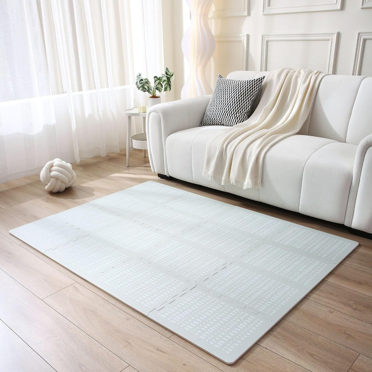 Stylish XL Foam Baby Play Mat – Grey Hygge Design