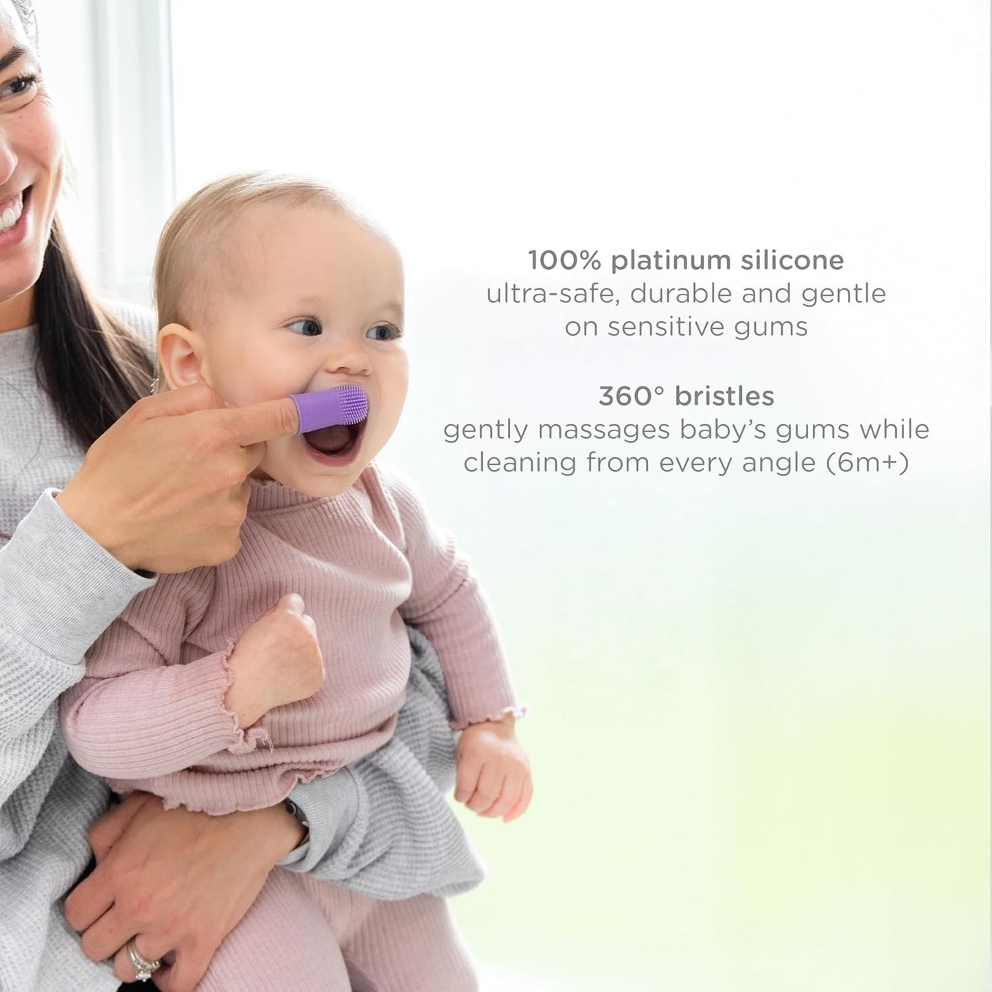 Ubbi: Grow with Me Toothbrush Training Set for Babies & Toddlers – Purple
