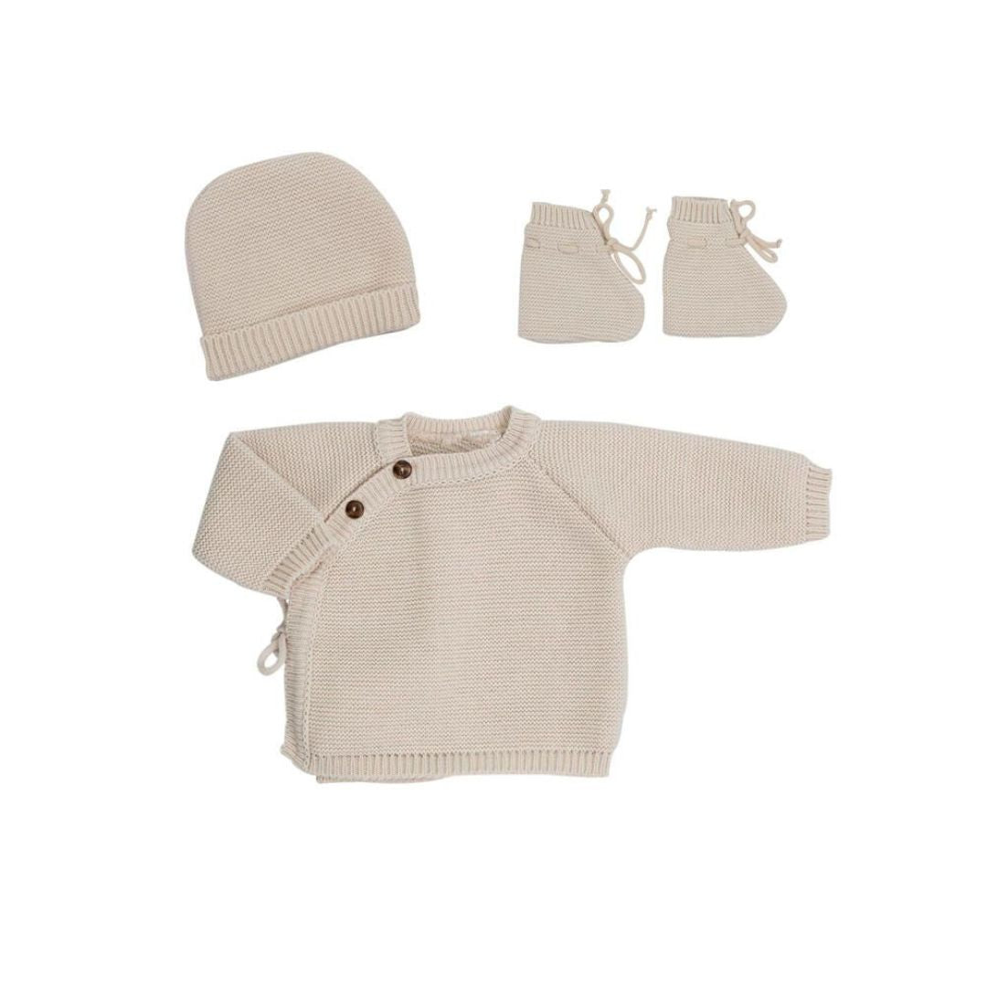 Trois Kilos Sept 3-Piece Newborn Knitted Set (0-1M)- Assorted