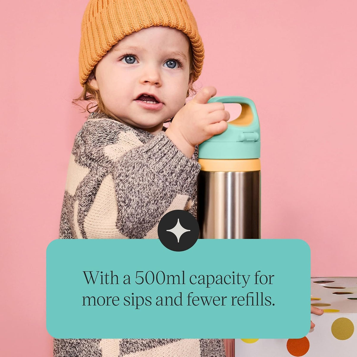 Tommee Tippee Stainless Steel Toddler Water Bottle with Straw
