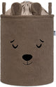 SIPO: Toy Basket XL Organizer 43L with Closure - Premium Bouclé Brown Teddy Bear