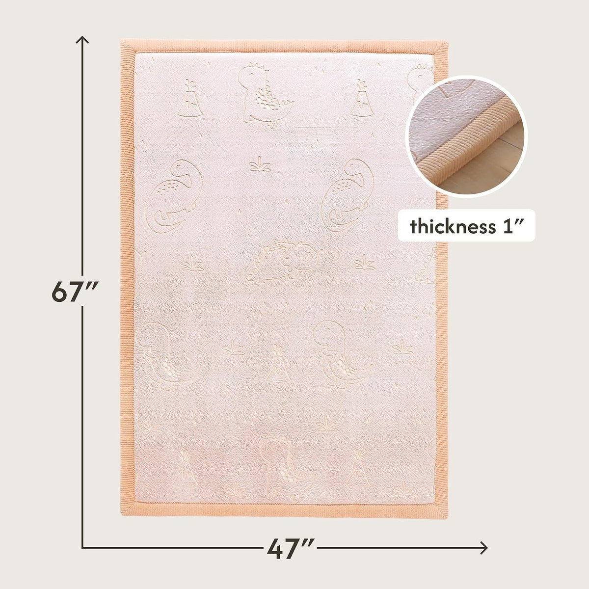Hakuna Matte Premium Large Coral Velvet Play Mat