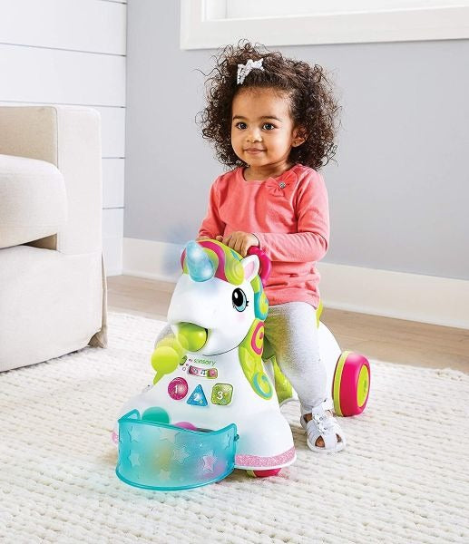 Infantino 3-in-1 Sit, Walk & Ride Unicorn - A Magical Ride for Little Explorers