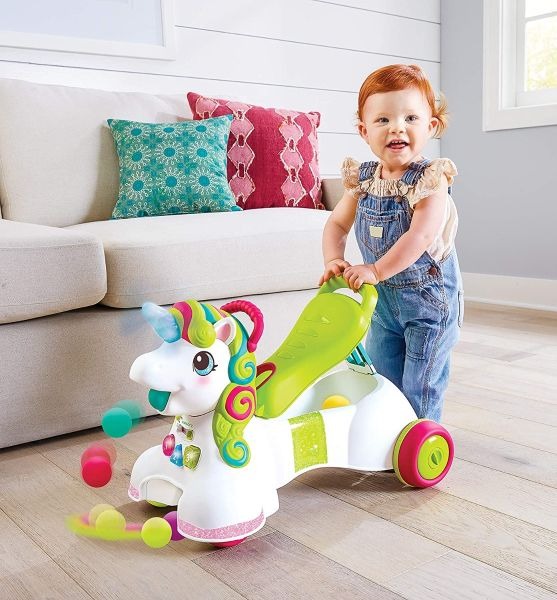 Infantino 3-in-1 Sit, Walk & Ride Unicorn - A Magical Ride for Little Explorers