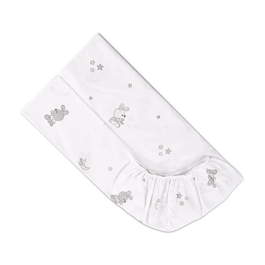 Little Rabbits Grey fitted sheet 60x120 + 15cm
