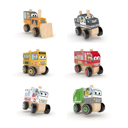 J'adore Wooden Vehicle Set