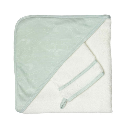 Baby hooded towel + washcloth