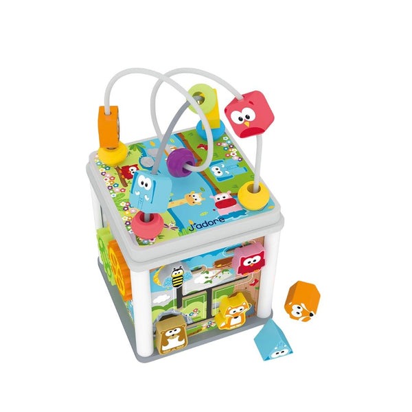 J'Adore Wooden Zoo Animal Activity Cube Center