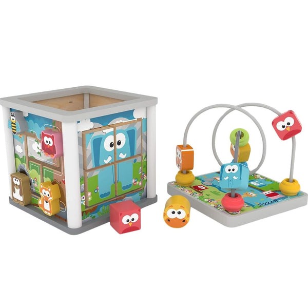 J'Adore Wooden Zoo Animal Activity Cube Center