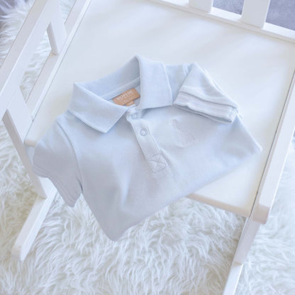 Piqué knit short romper