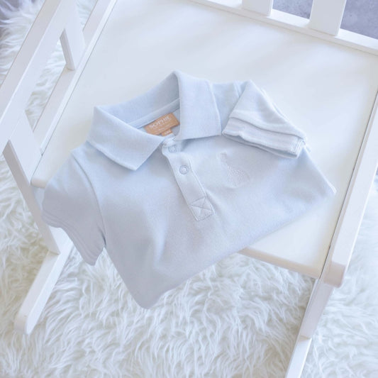 Piqué knit short romper