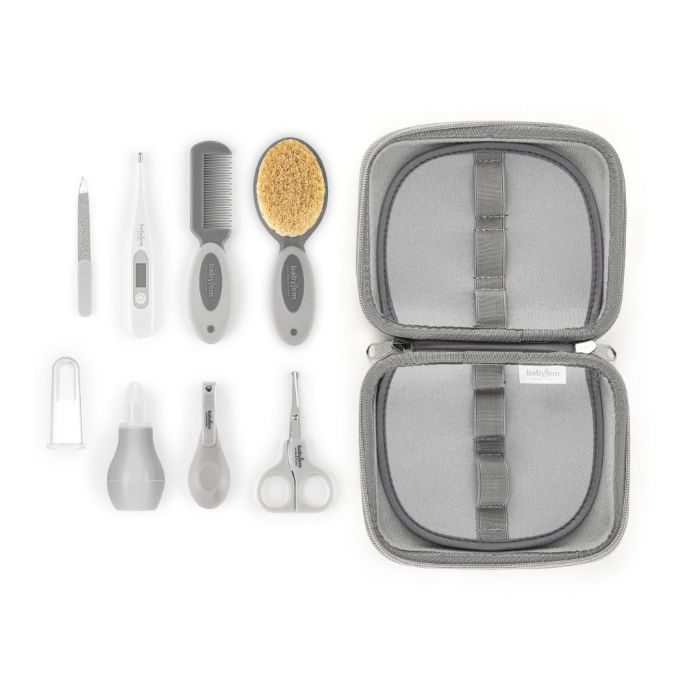 Babyjem Baby Grooming Set 9 Pcs - Gray