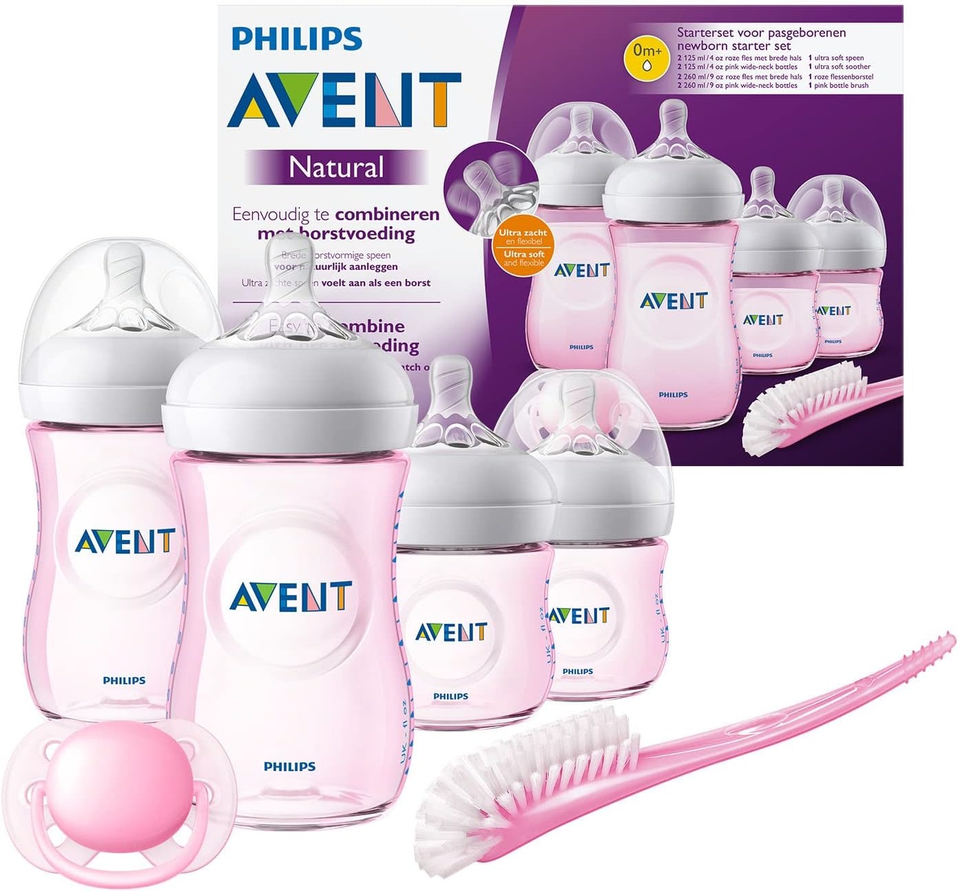 Philips Avent Natural Newborn Starter Set Pink