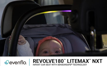 Evenflo Revolve180 LiteMax NXT Rotational Infant Car Seat with SensorySoothe