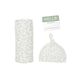 Lulujo Hello World Muslin Swaddle Blanket & Hat Set (Greenery)