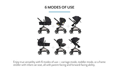 Evenflo Pivot Modular Travel System with LiteMax Infant Car Seat Casual Gray