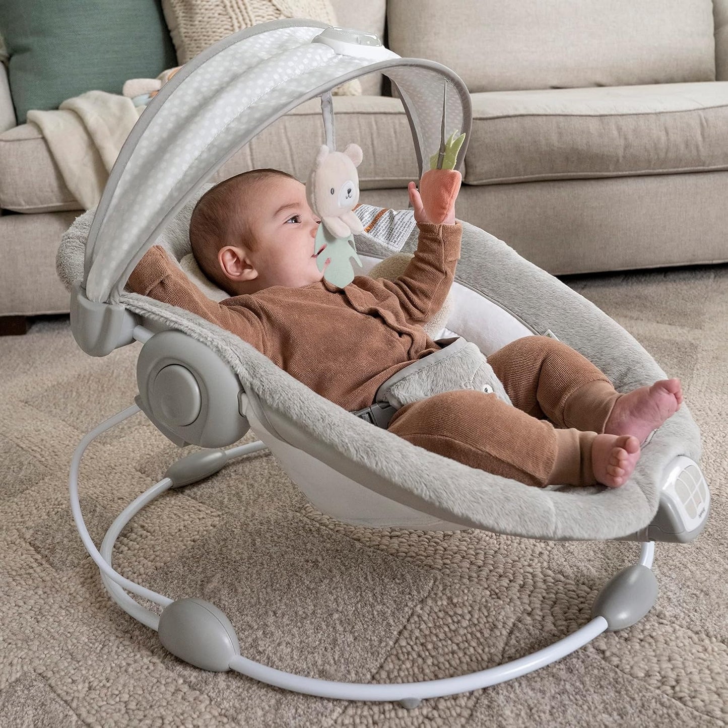 Ingenuity: InLighten Baby Bouncer Seat & Tummy Time Mat – Nate