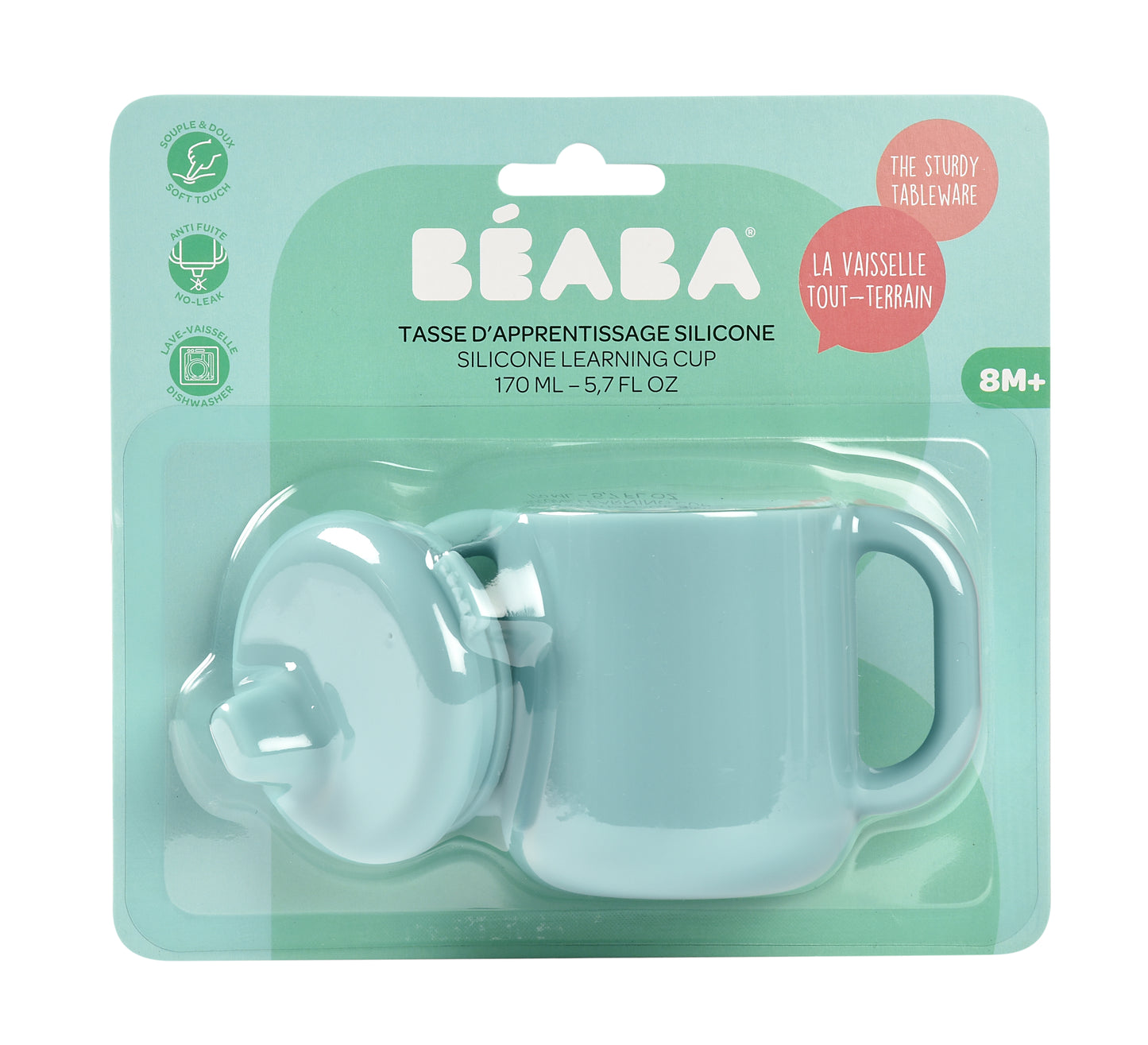 BEABA SILICONE LEARNING CUP BLUE