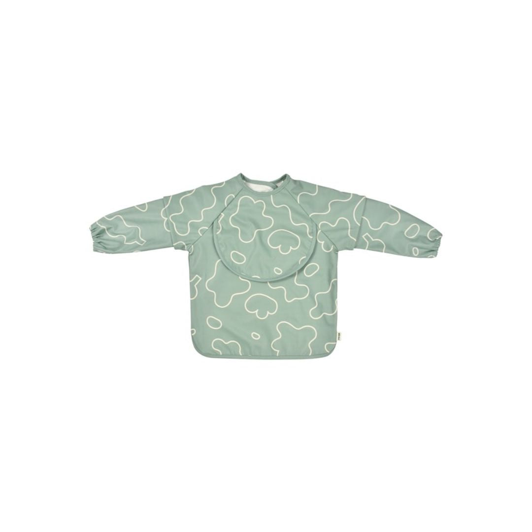 BÉABA 2-in-1 Fabric Bib with Removable Sleeves – Sage Green