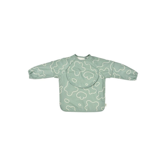BÉABA 2-in-1 Fabric Bib with Removable Sleeves – Sage Green