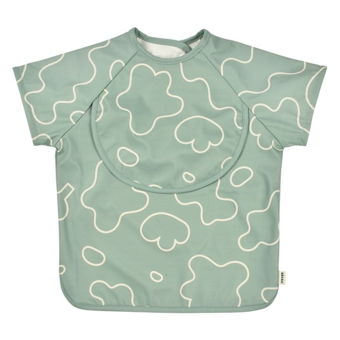 BÉABA 2-in-1 Fabric Bib with Removable Sleeves – Sage Green