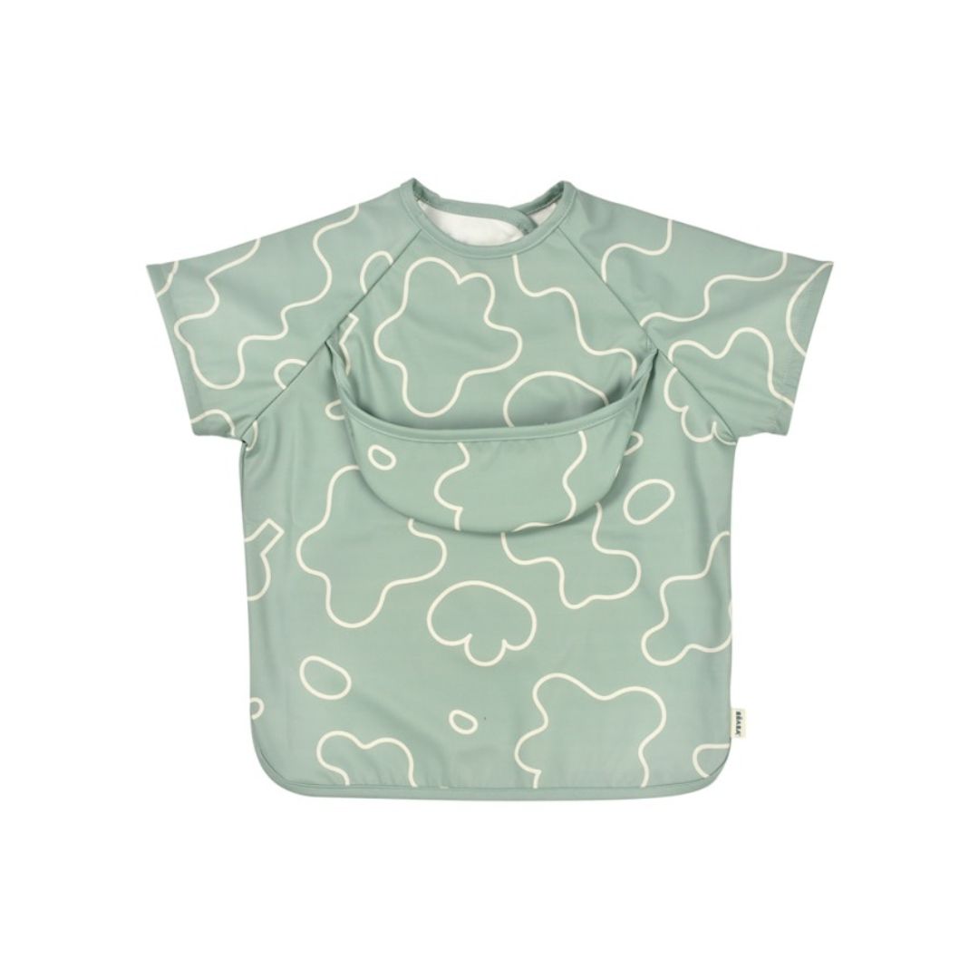 BÉABA 2-in-1 Fabric Bib with Removable Sleeves – Sage Green