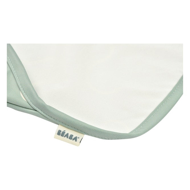 BÉABA 2-in-1 Fabric Bib with Removable Sleeves – Sage Green