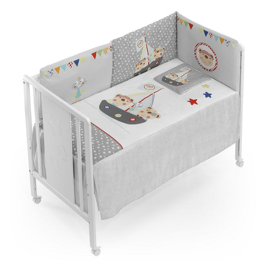 Three Pieces Nautical Dreams Crib Bedding Set