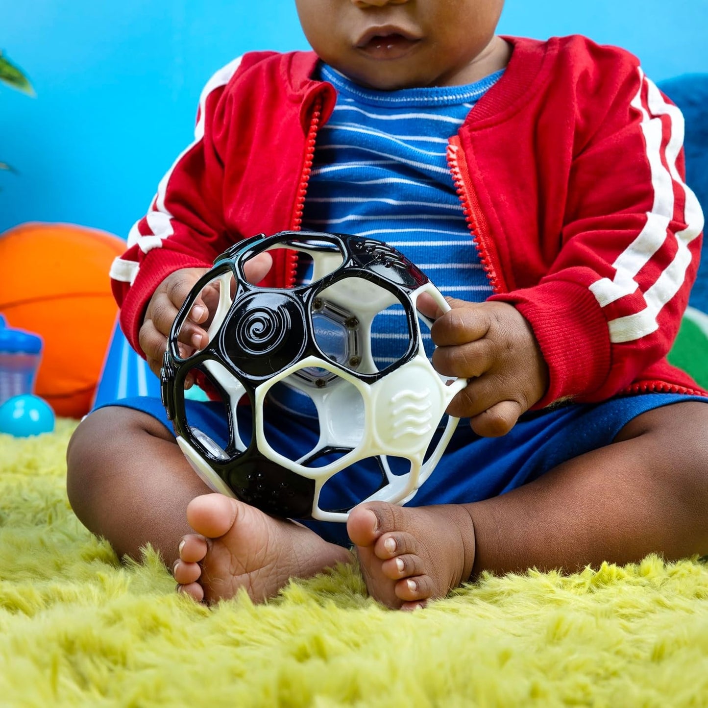Bright Starts Oball Grippin' Goals Rattle Soccer Ball