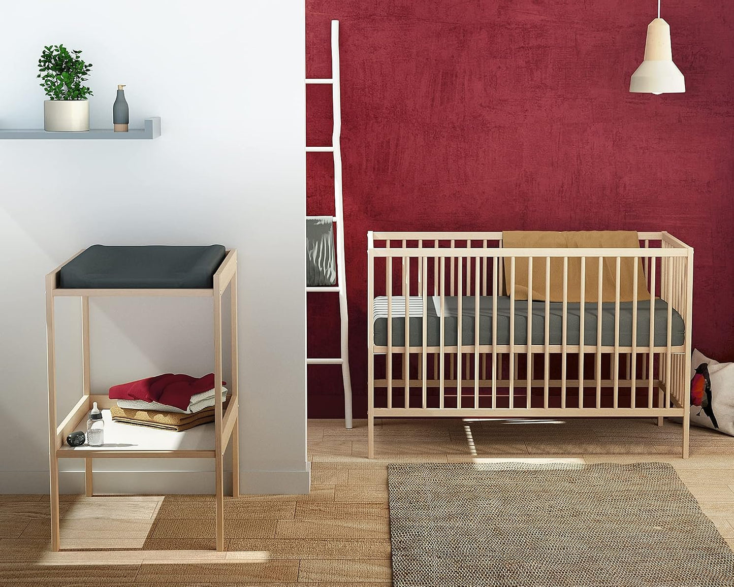 Webaby: Changing Table MILO - Wooden Nursery Changing Station